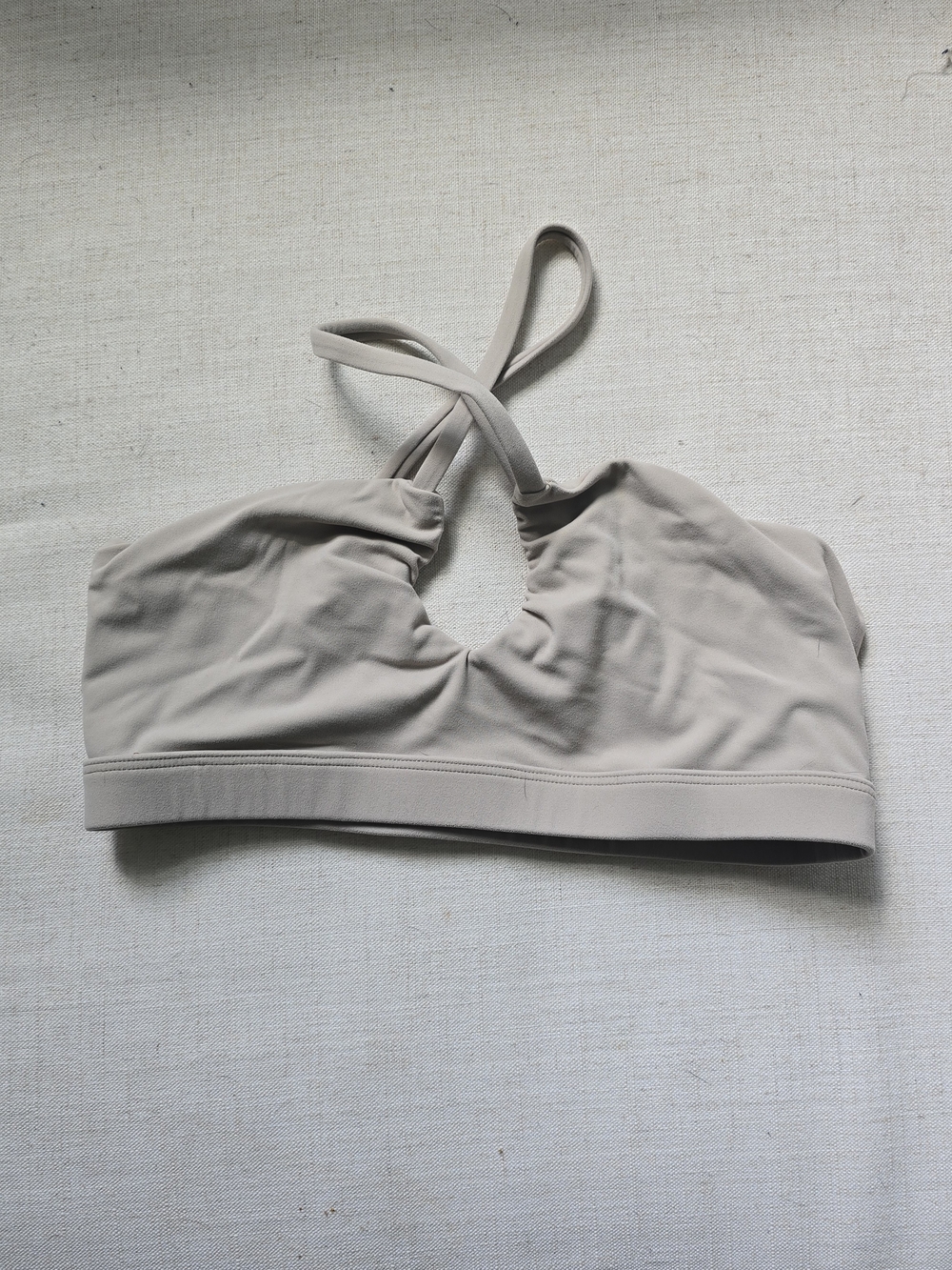 Neutral Cream Cross-Back Bralette